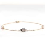 Elegant Gold Emerald Cut Bracelet