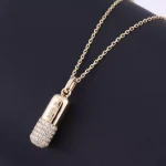 Luxurious Microphone Pendant Moissanite Necklace