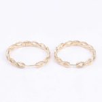 Gorgeous Yellow Gold Moissanite Twisted Hoop Earrings