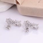 Elegant White Gold Moissanite Stud Earrings