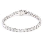 Elegant Moissanite White Gold Tennis Bracelet