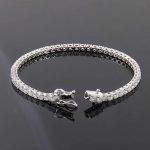 Timeless Treasur eElegant Round Cut White Gold Moissanite Bracelet