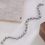 Graduated Round Cut Moissanite Design Tennis Bracelet - Image 4