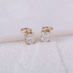 Elegant Cushion Moissanite Drop Earrings