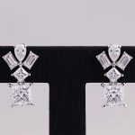 Elegant White Gold Moissanite Stud Earrings