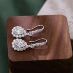 Teardrop Moissanite Drop Earrings