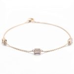 Elegant Gold Emerald Cut Bracelet