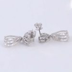 Dazzling White Gold flower shaped Earrings