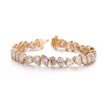 Mix-Shaped Moissanite Tennis Bracelet Fancy Cut Geometric Style