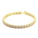 Exquisite Bracelet Inlaid with DEF/VVS Moissanite