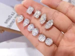 Diva 6ctw Moissanite/Lab diamond Stud Earrings - Image 2
