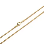 1.2mm Snake Necklace 18k Yellow Gold Round Liquid Chain Style