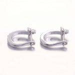 Gorgeous White Gold Moissanite Round Cut Huggie Earrings