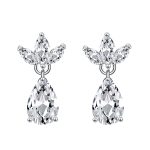 Dazzling White Gold flower shaped Earrings