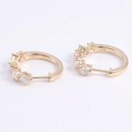 Round, Marquise, Emerald Moissanite Hoop Earrings