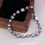 Graduated Round Cut Moissanite Design Tennis Bracelet - Image 6