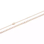 18K Yellow Gold Round Moissanite Choker Necklace