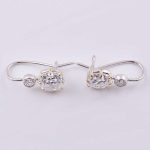 Exquisite Cushion Cut Moissanite Hoop Earrings