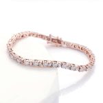 165mm Exquisite Moissanite Tennis Bracelet with Sparkling Round and Rectangular Stones
