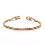 Diamond Chain Bracelet | 18K Yellow Gold Chain with Round-Cut Lab Diamond Clasp