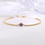18K Yellow Gold Bracelet with Lab Gemtone & Lab Diamond