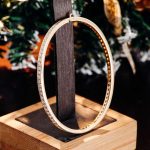 Elegant Channel-Set Moissanite Gold Bangle Bracelet