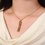 Golden Tassel Pendant | 18K Yellow Gold Pendant with Lab Diamond Cascading Fringe（pendant only）
