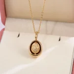 18K Gold Spinning Dharma Pendant | Lab Diamond Accents & Rotating Base(Pendant Only)