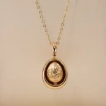 18K Gold Spinning Dharma Pendant | Lab Diamond Accents & Rotating Base(Pendant Only)