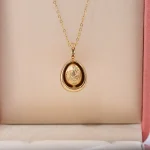 18K Gold Spinning Dharma Pendant | Lab Diamond Accents & Rotating Base(Pendant Only)