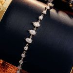 Pear Moissanite and Round Cut Bracelet