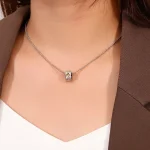 Annular Prosperity Pendant | Dual-Tone 18K Gold Accents with Lab Diamond (Pendant Only)