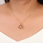 18K Gold Spinning Dharma Pendant | Lab Diamond Accents & Rotating Base(Pendant Only)