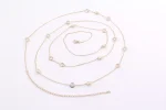 Stunning Bezel-Set Moissanite Necklace