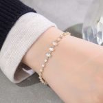 Pear Moissanite and Round Cut Bracelet