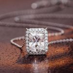 *3CT Radiant Moissanite Pendant Necklace with Halo Setting - Image 9