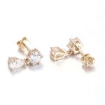 Pear Moissanite Drop Earrings
