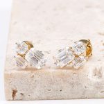 Emerald & Asscher Moissanite Stud Earrings