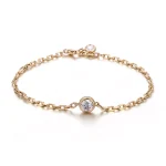 Celestial Line Bracelet | 18K Yellow Gold Lab diamond Bracelet with Round-Cut Lab Diamond Accents