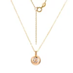 Golden Bubble Pendant | 18K Yellow Gold Single Lab Diamond Pendant （Pendant only）
