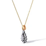 Pear of Starlight Pendant | 18K Waterfall-Inspired Diamond Pendant with Diamond Halo（Pendant Only）