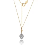 Oval Lab Diamond Pendant | 2ct Oval-Cut Lab Diamond 18K Gold Pendant