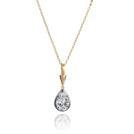 ​Pear Lumina Solitaire Pendant | 3ct Pear-Cut Lab Diamond Pendant in 18K Gold (Pendant Only)​