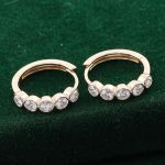 Golden Radiance Hoop Earrings - 14K Yellow Gold, Moissanite Circle of Light