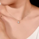 Golden Bubble Pendant | 18K Yellow Gold Single Lab Diamond Pendant （Pendant only）