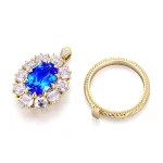 Dual Use Oval Lab Sapphire Pendant Necklace and Ring, Versatile Anniversary Jewelry