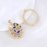Dual Use Oval Lab Sapphire Pendant Necklace and Ring, Versatile Anniversary Jewelry