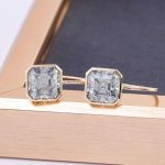 Gorgeous VVS Moissanite Asscher Cut Drop Earrings