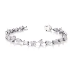 Multi-Shape Fancy Cut Lab Diamond Bracelet in PT950 Platinum