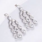 pear and marqiuse moissanite drop earrings